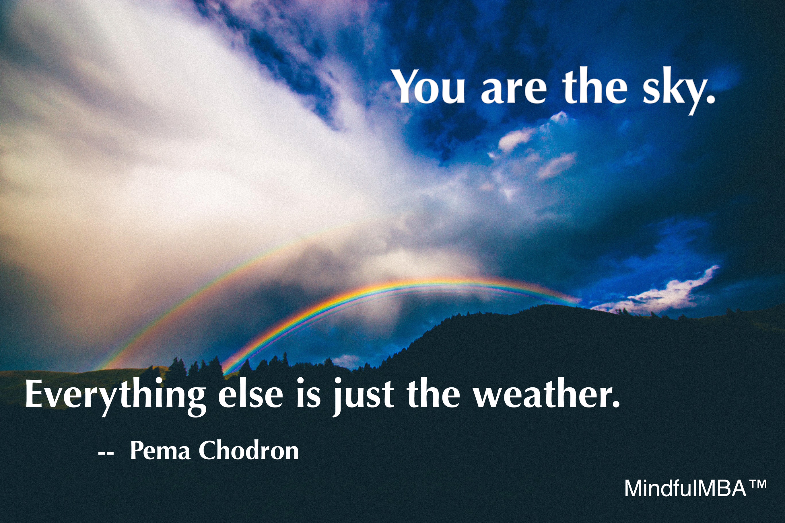 Pema Chodron weather quote w tag