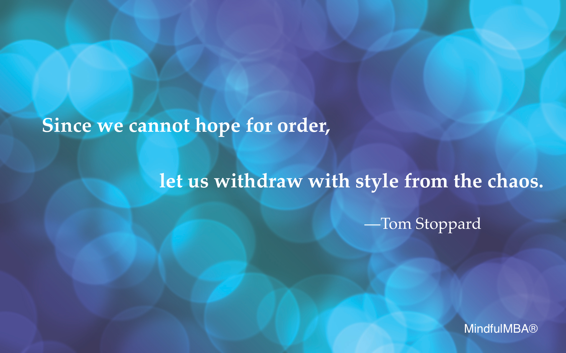 Tom Stoppard Chaos quote w tag