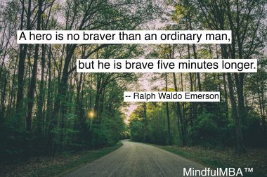 Emerson Brave quote w tag