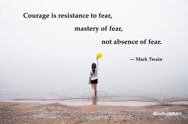 Mark Twain courage fear quote w tag